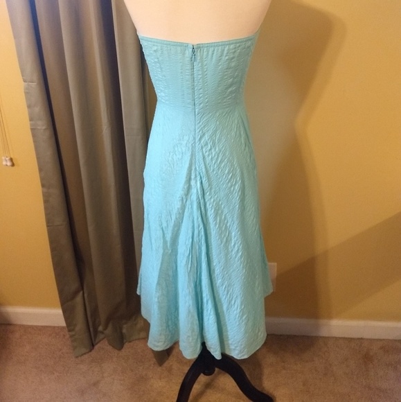 J. Crew sea spray strapless dress sz 4 *D1 - Picture 4 of 6